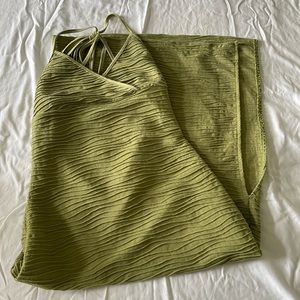 Green Long Slit Dress